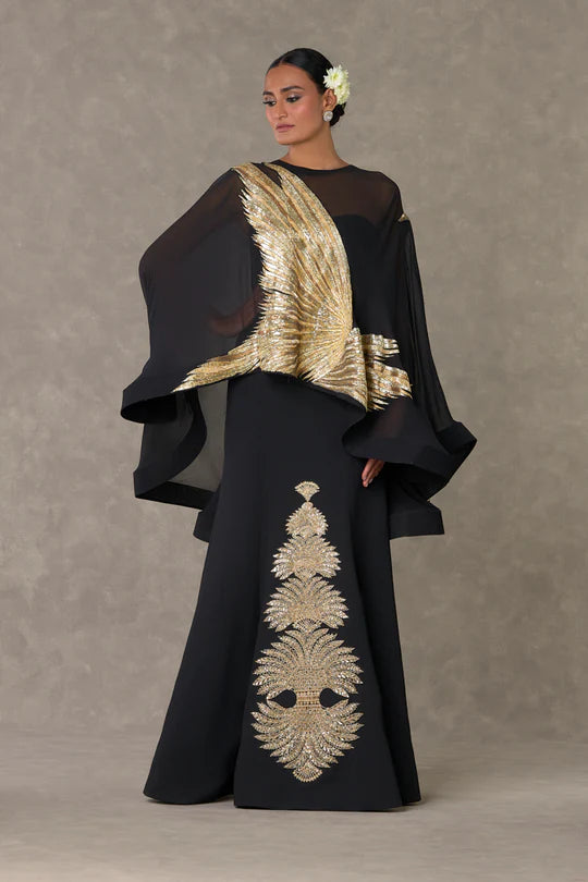 Black Son-Chidiya Cape Set
