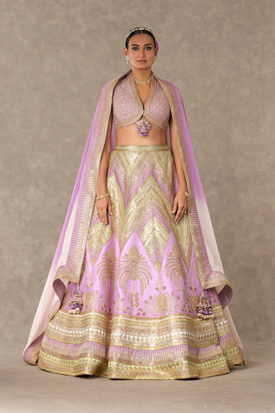 Lilac Anar-Phool Lehenga