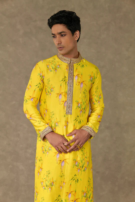 Lemon Yellow Juhi Kurta Set With Pants - Ready to Ship