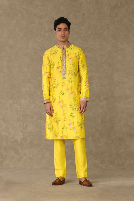 Lemon Yellow Juhi Kurta Set With Pants - Ready to Ship