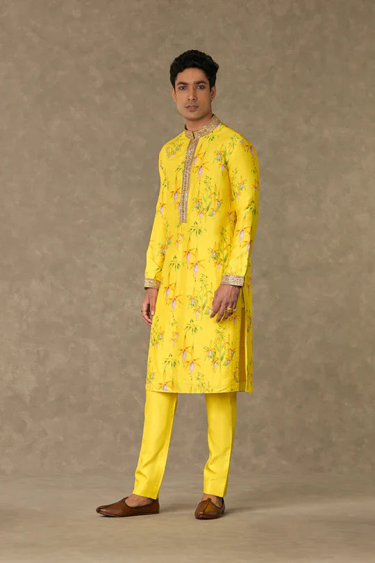 Lemon Yellow Juhi Kurta Set With Pants - Ready to Ship