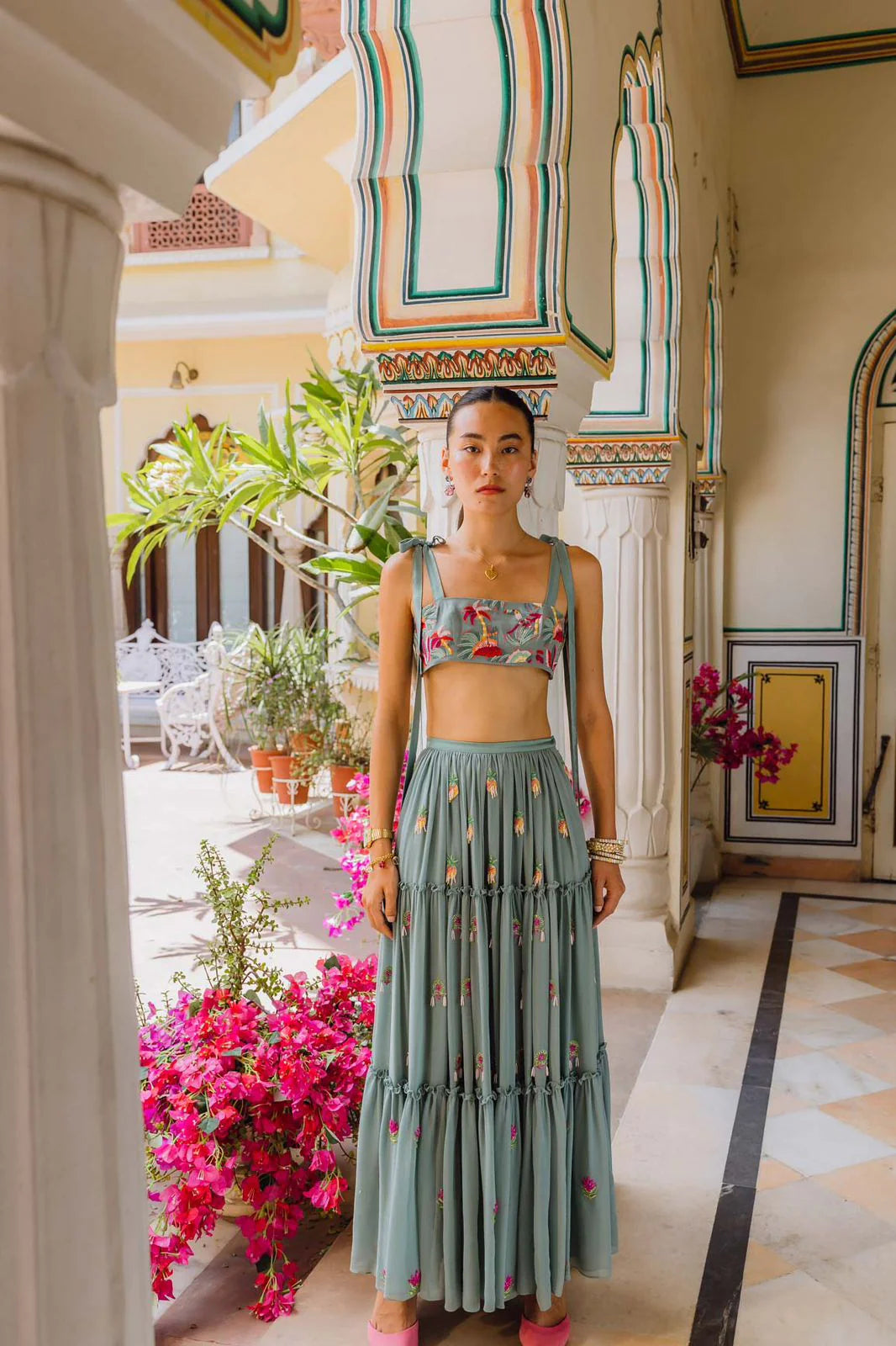 TOUCAN AND INDIAN PHOOL CO ORD SET