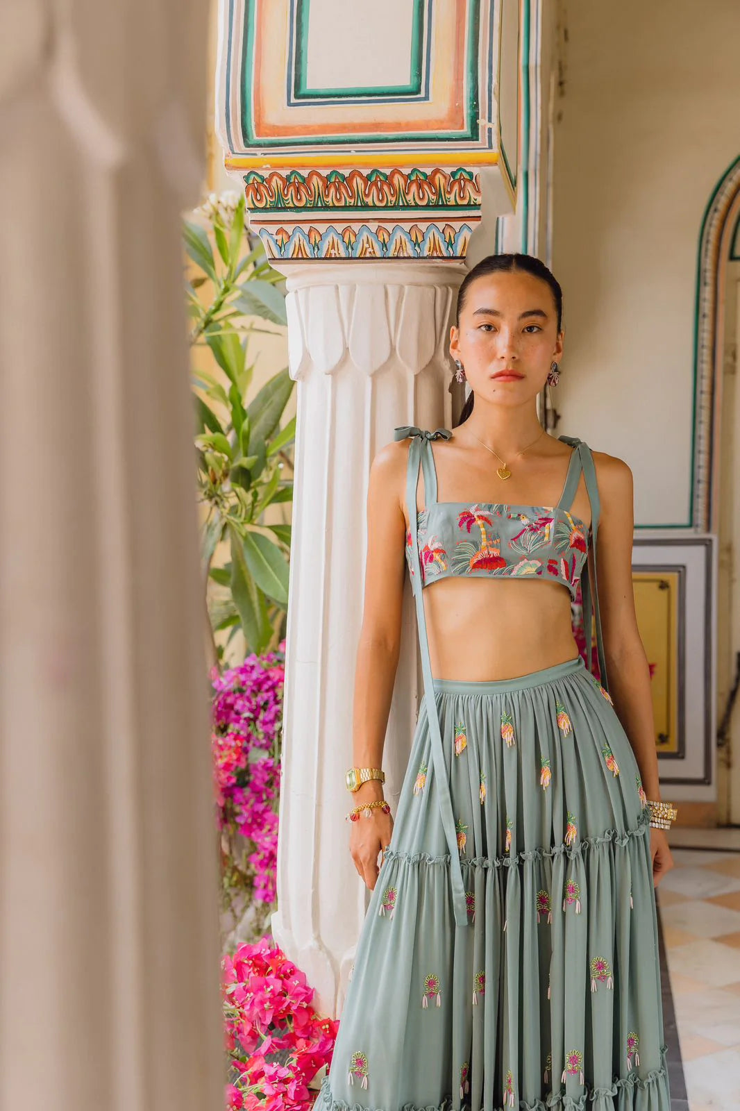 TOUCAN AND INDIAN PHOOL CO ORD SET