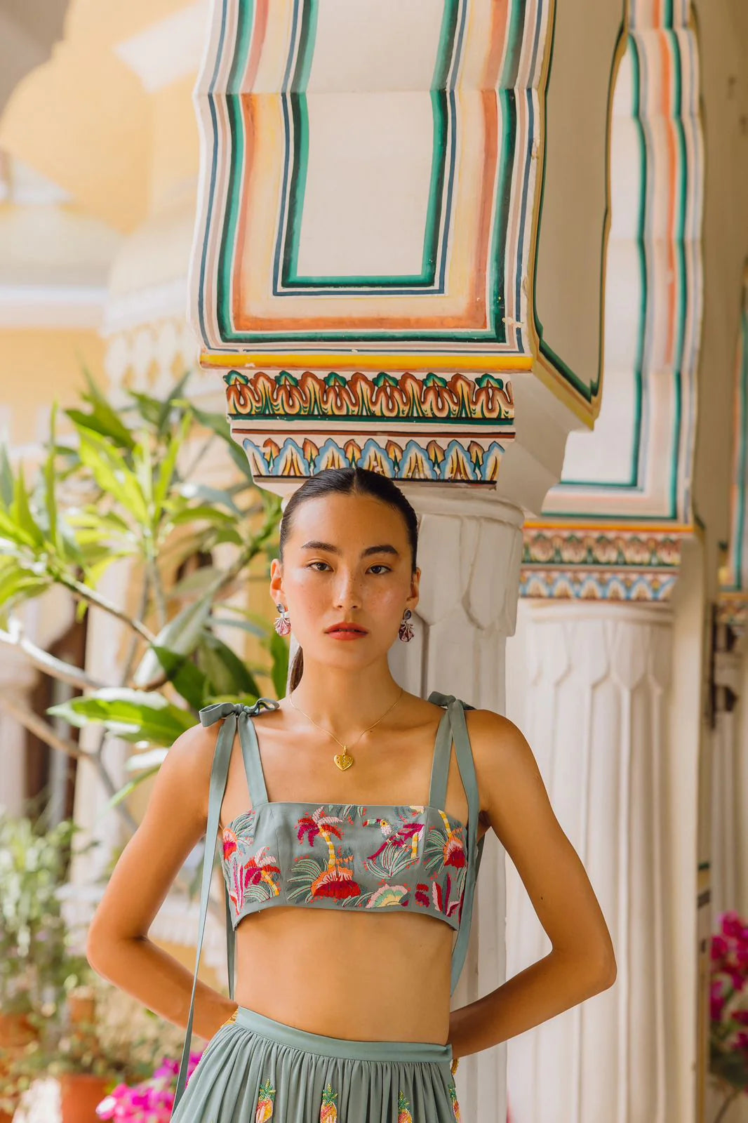 TOUCAN AND INDIAN PHOOL CO ORD SET