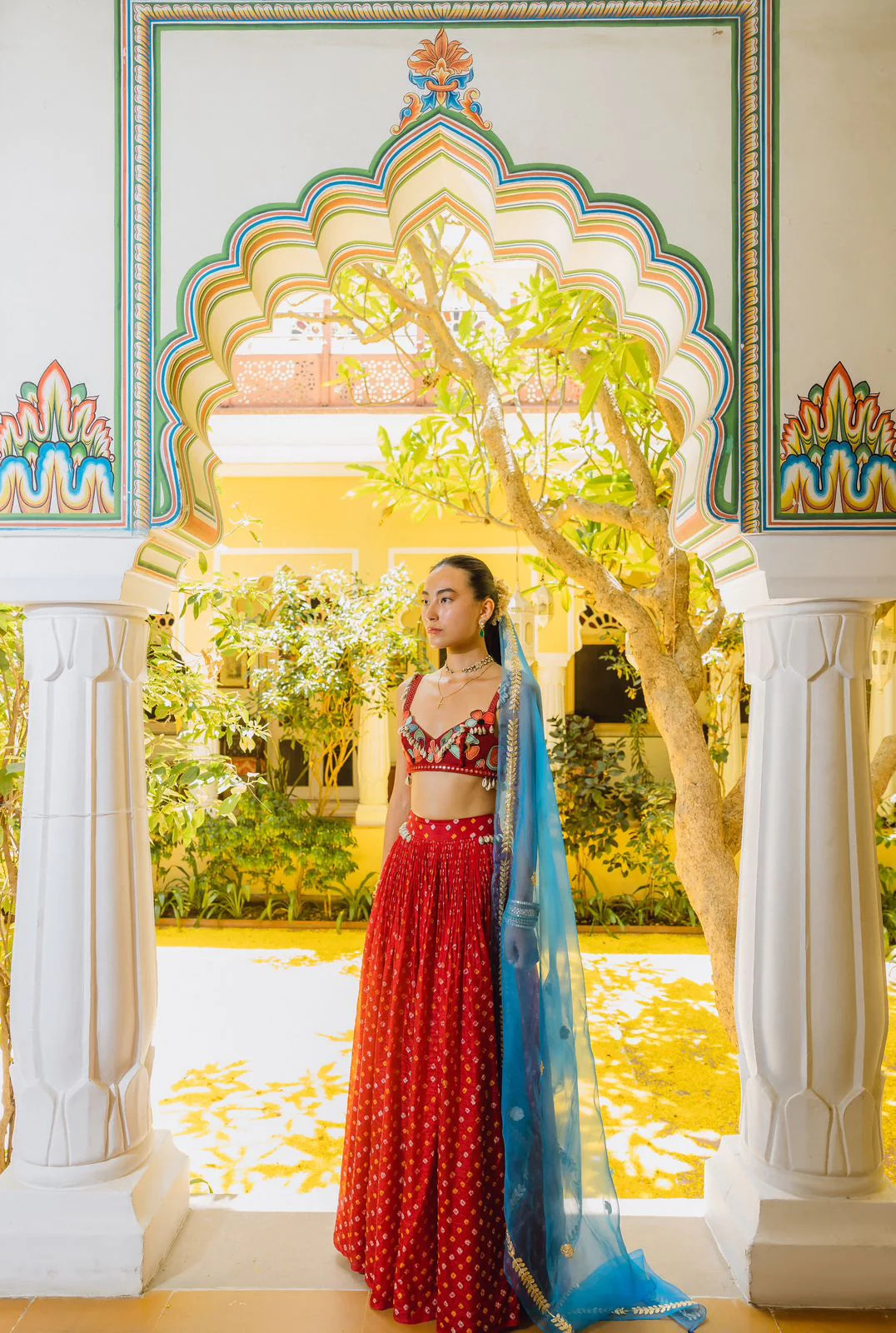 SEASHELLS IN A MEADOW LEHENGA SET