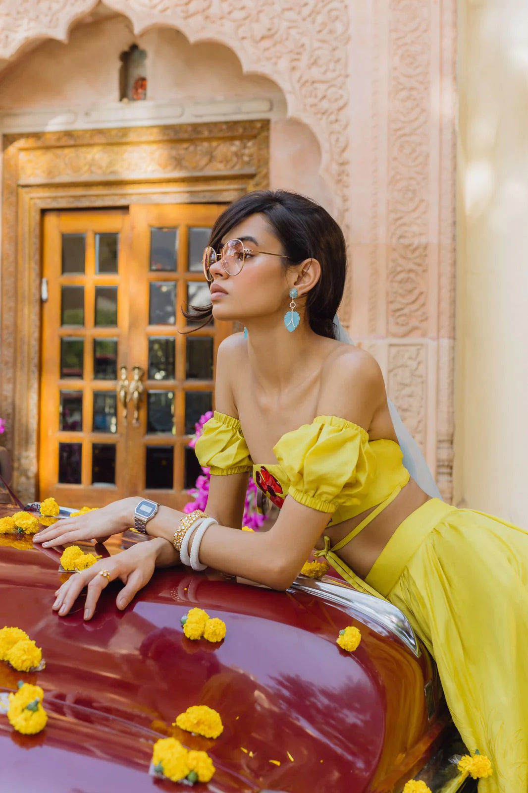 OFF THE SHOULDER LIME BURST