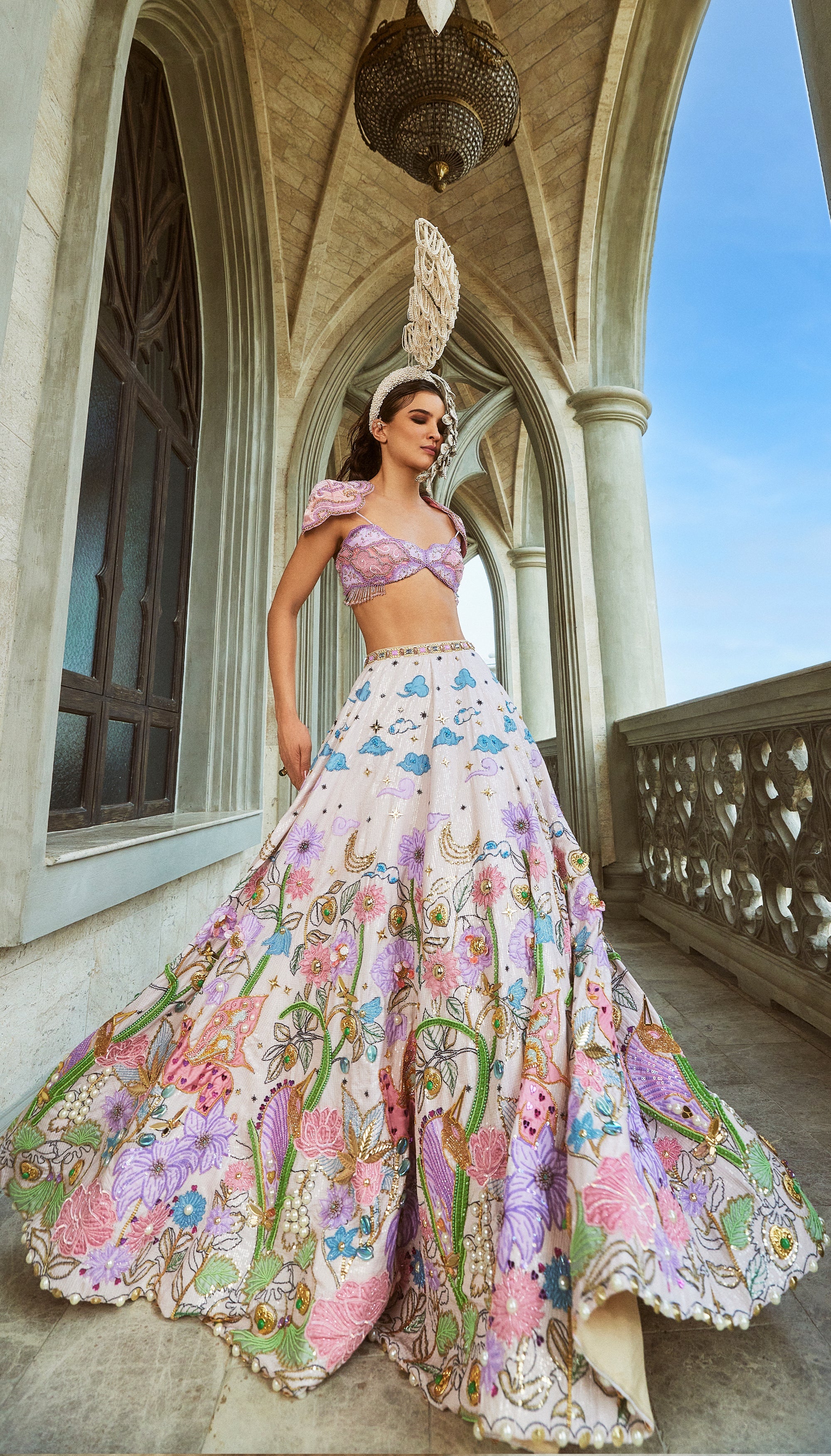 Whimsical wonderland lehenga set