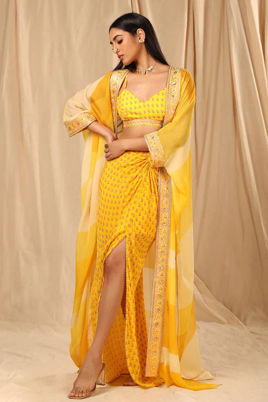 Yellow Sorbet Cape Set