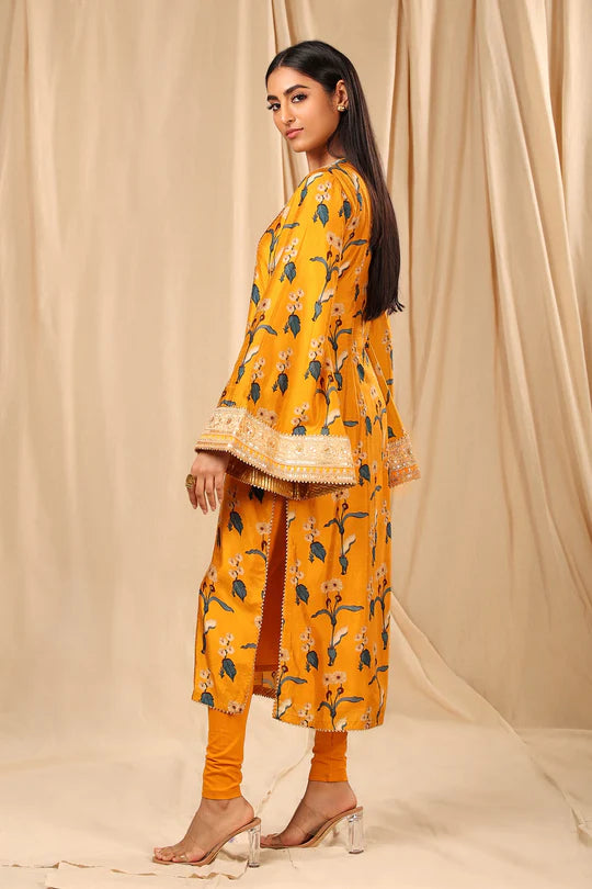 Mustard Spring Blossom Kurta