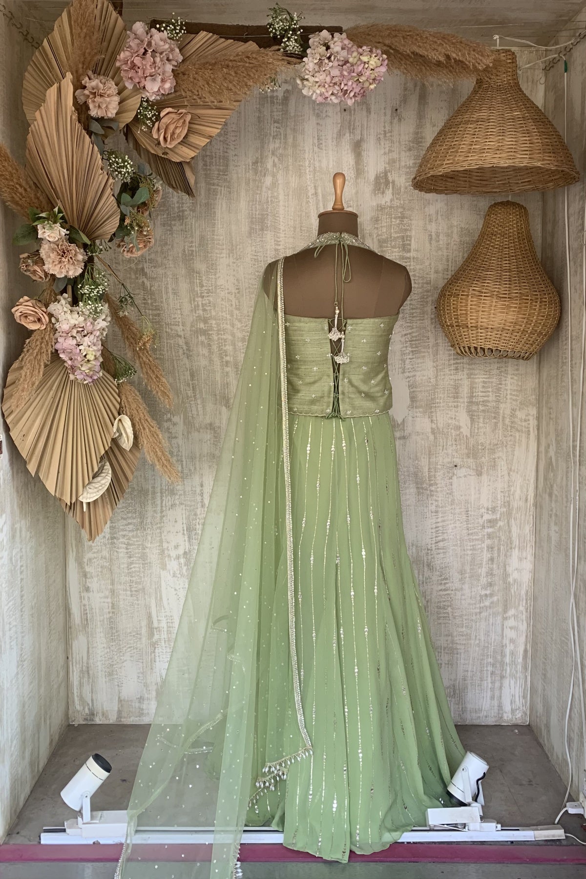Green Jasmine Savi Lehenga Set - Ready to ship