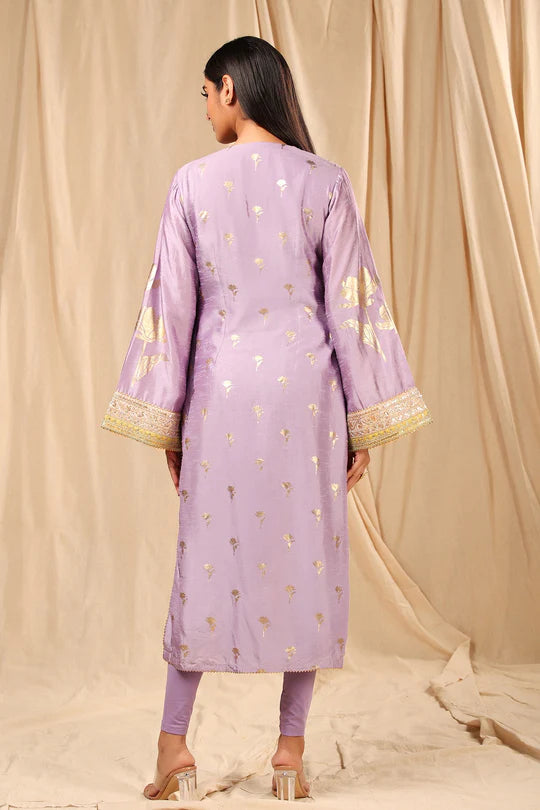 Lilac Wine Garden Kurta Only (No Pants)