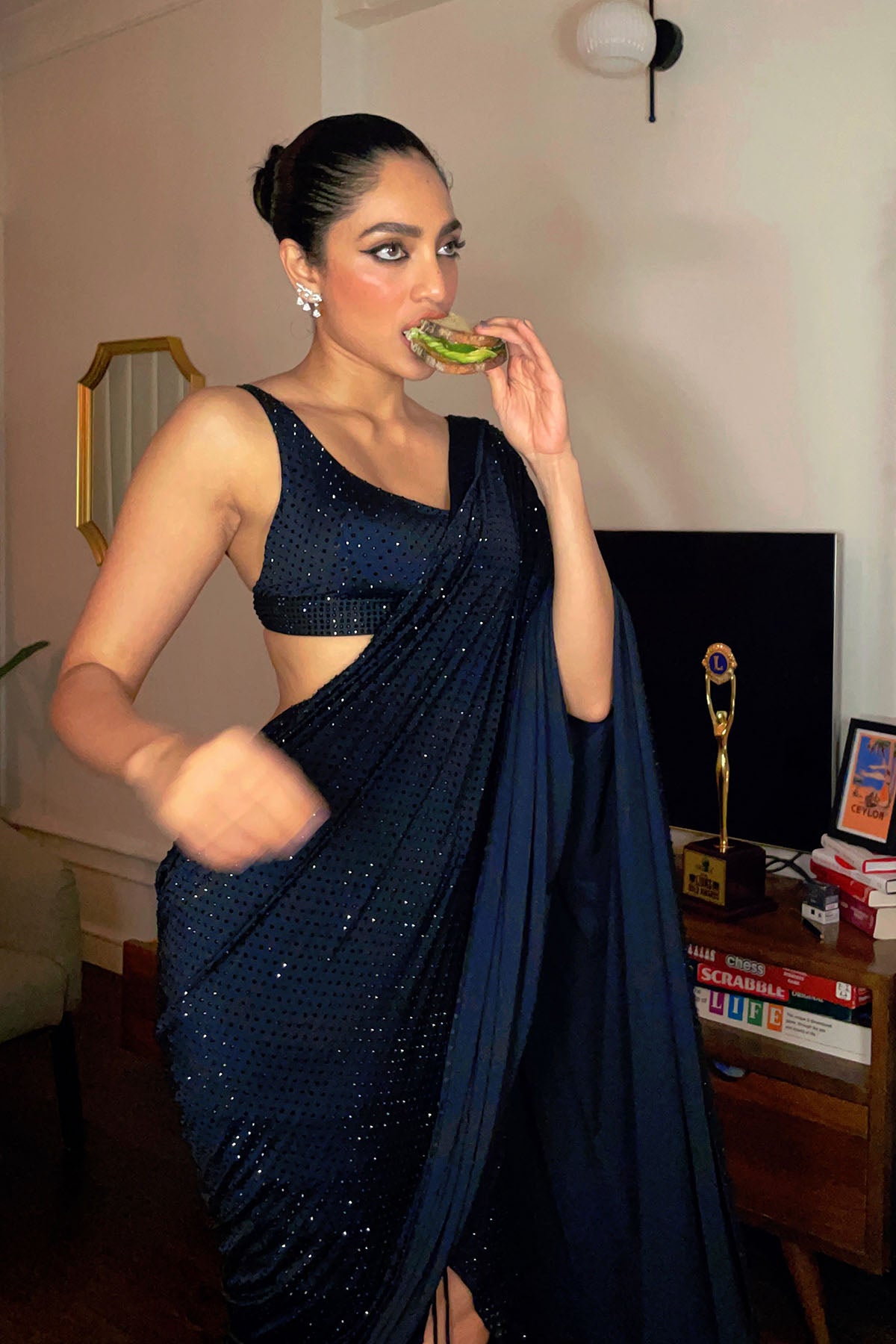 Sobhita Dhulipala in Valora Gown Set - B