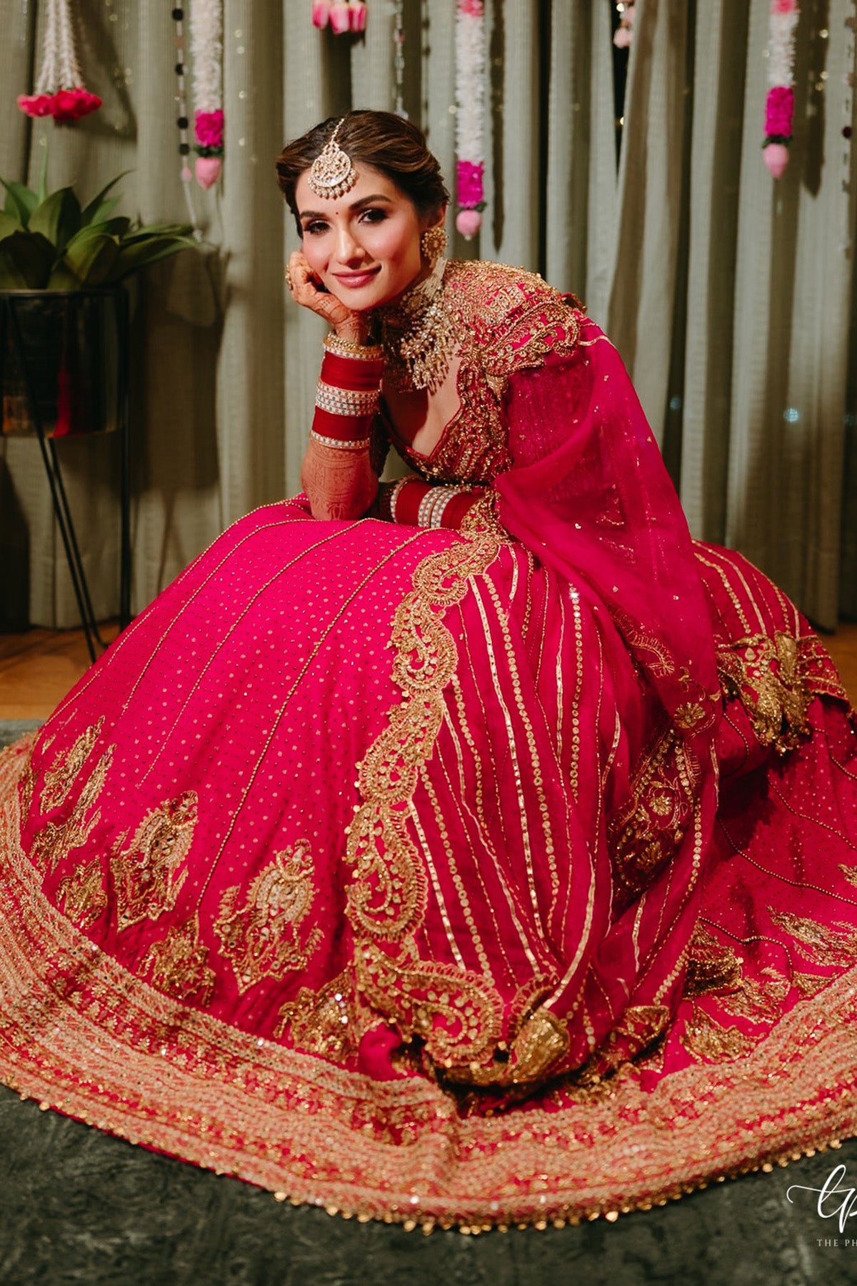 Shauna Gautam in Rani Pink Bridal Lehenga Set