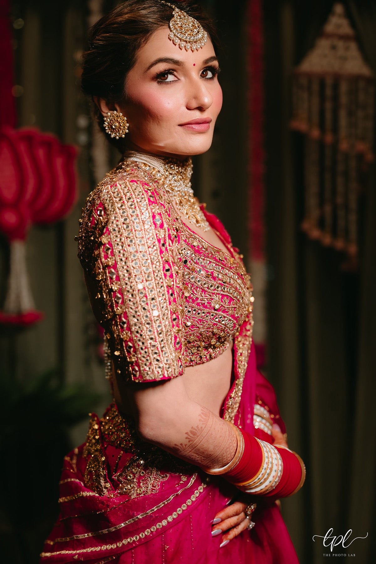 Shauna Gautam in Rani Pink Bridal Lehenga Set