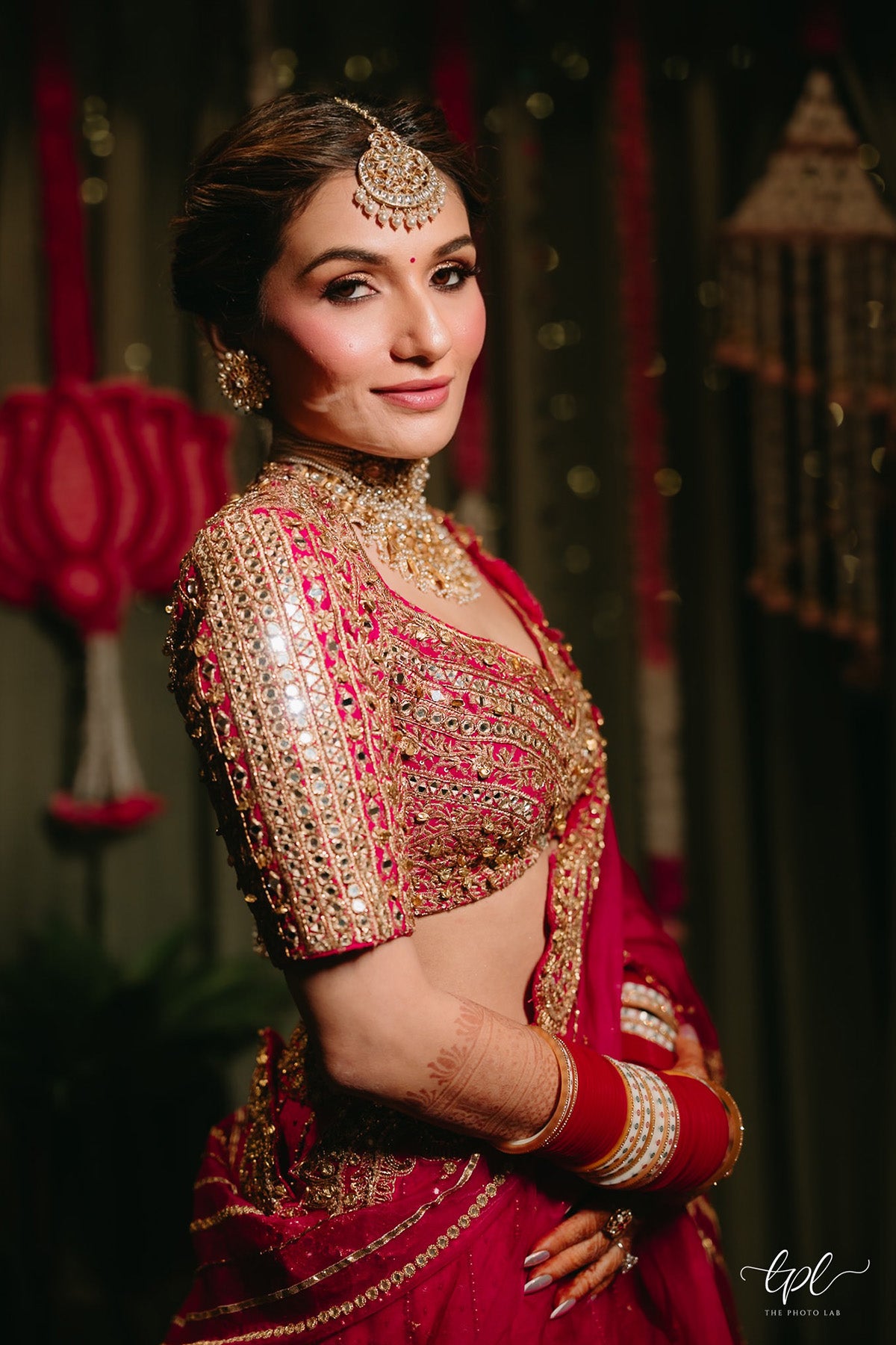 Shauna Gautam in Rani Pink Bridal Lehenga Set