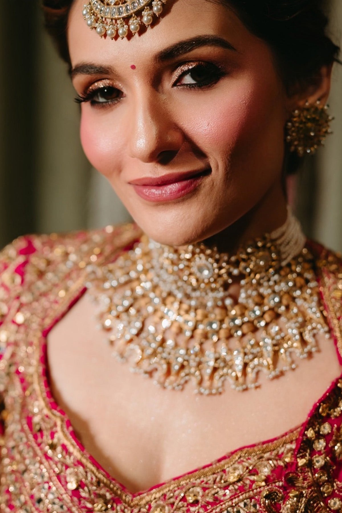Shauna Gautam in Rani Pink Bridal Lehenga Set