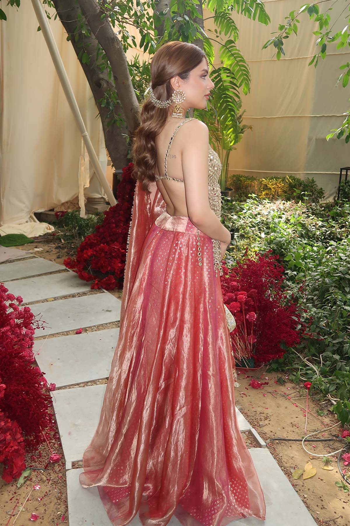 Muskan in Gulbahar Mirror Sharara Set
