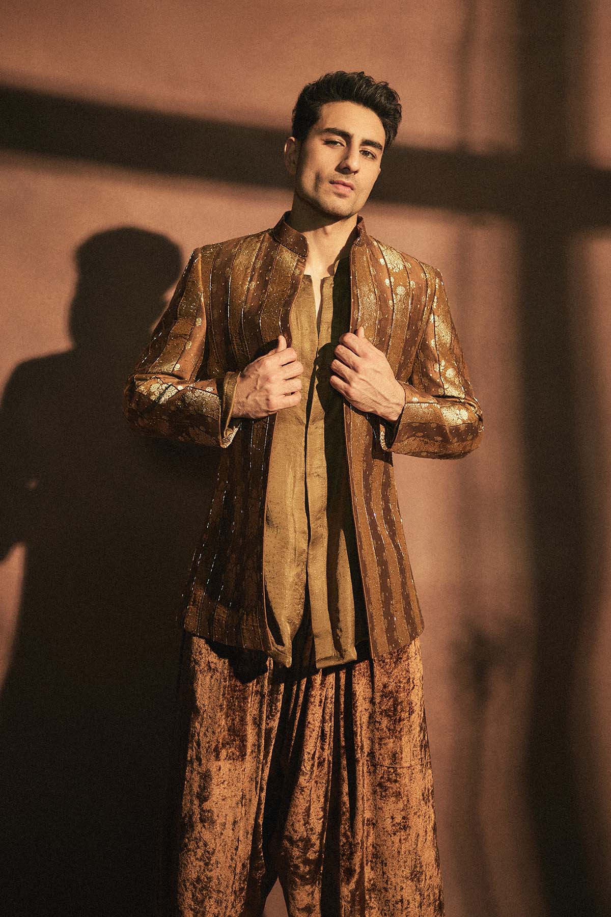Ibrahim in Zarvika Brocade Bundi Set