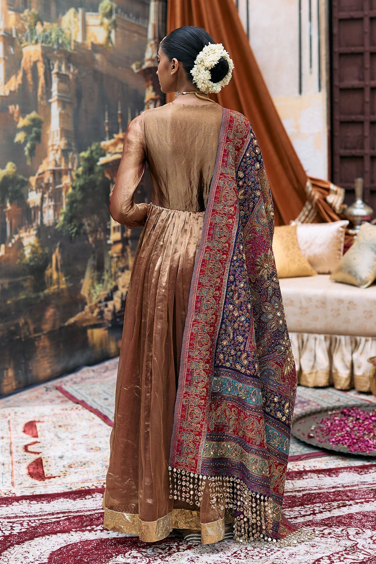 Kanthi Anarkali and Jamawaar Shawl Set