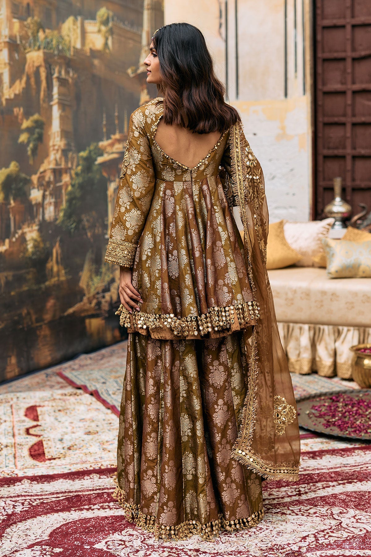 Shriphal Peplum Sharara Set