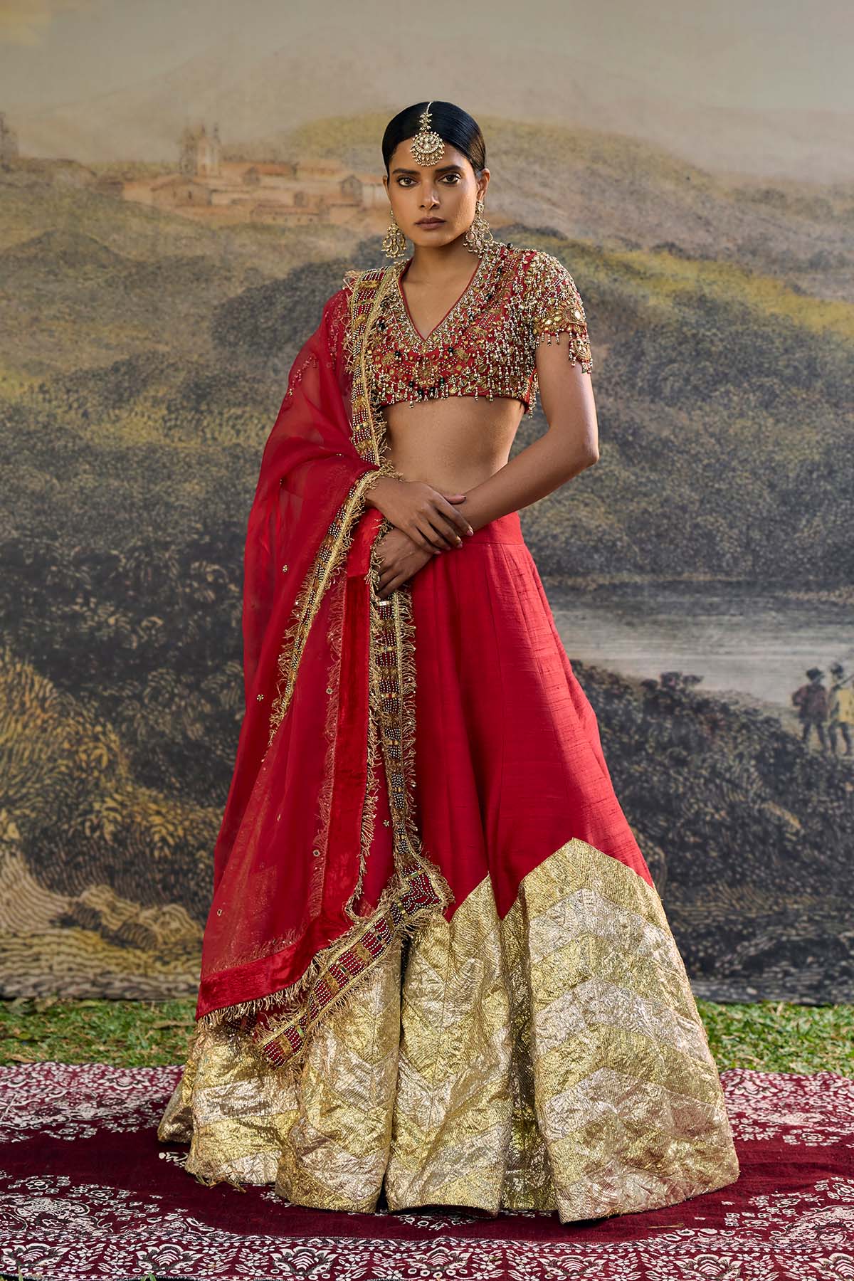 Lalima Jadau Lehenga Set