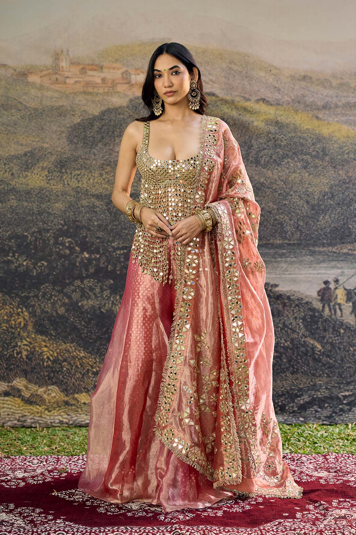 Gulbahar Mirror Sharara Set