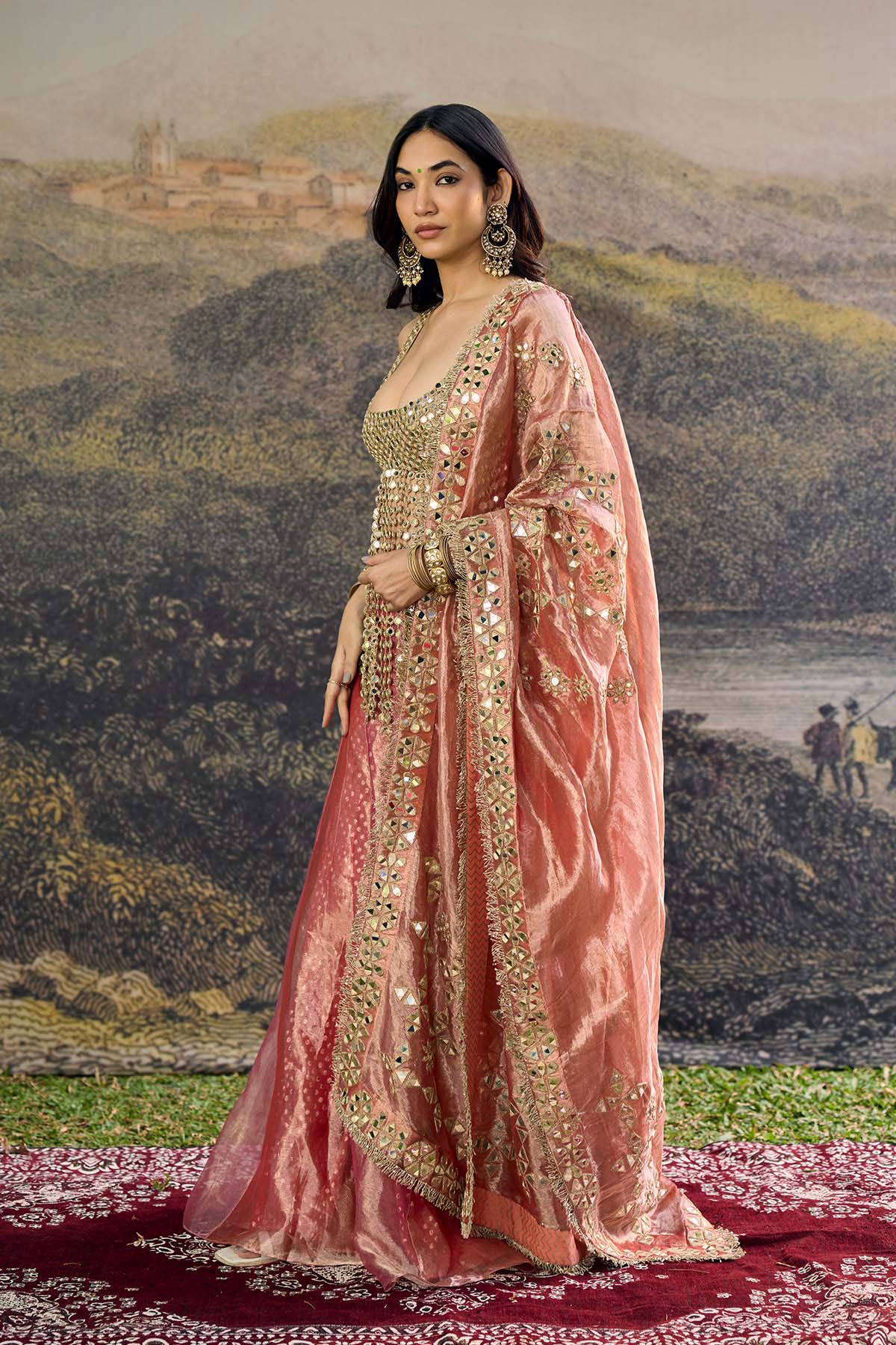 Gulbahar Mirror Sharara Set