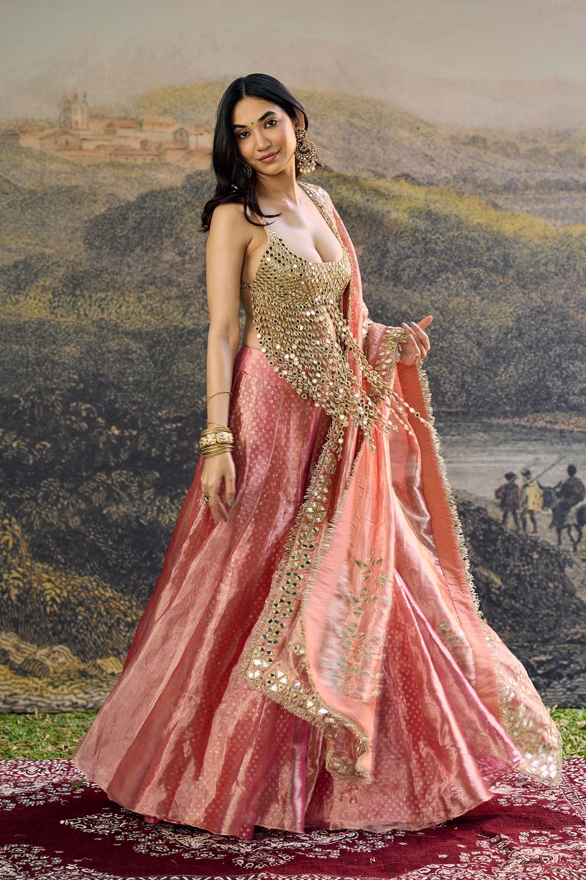 Gulbahar Mirror Sharara Set