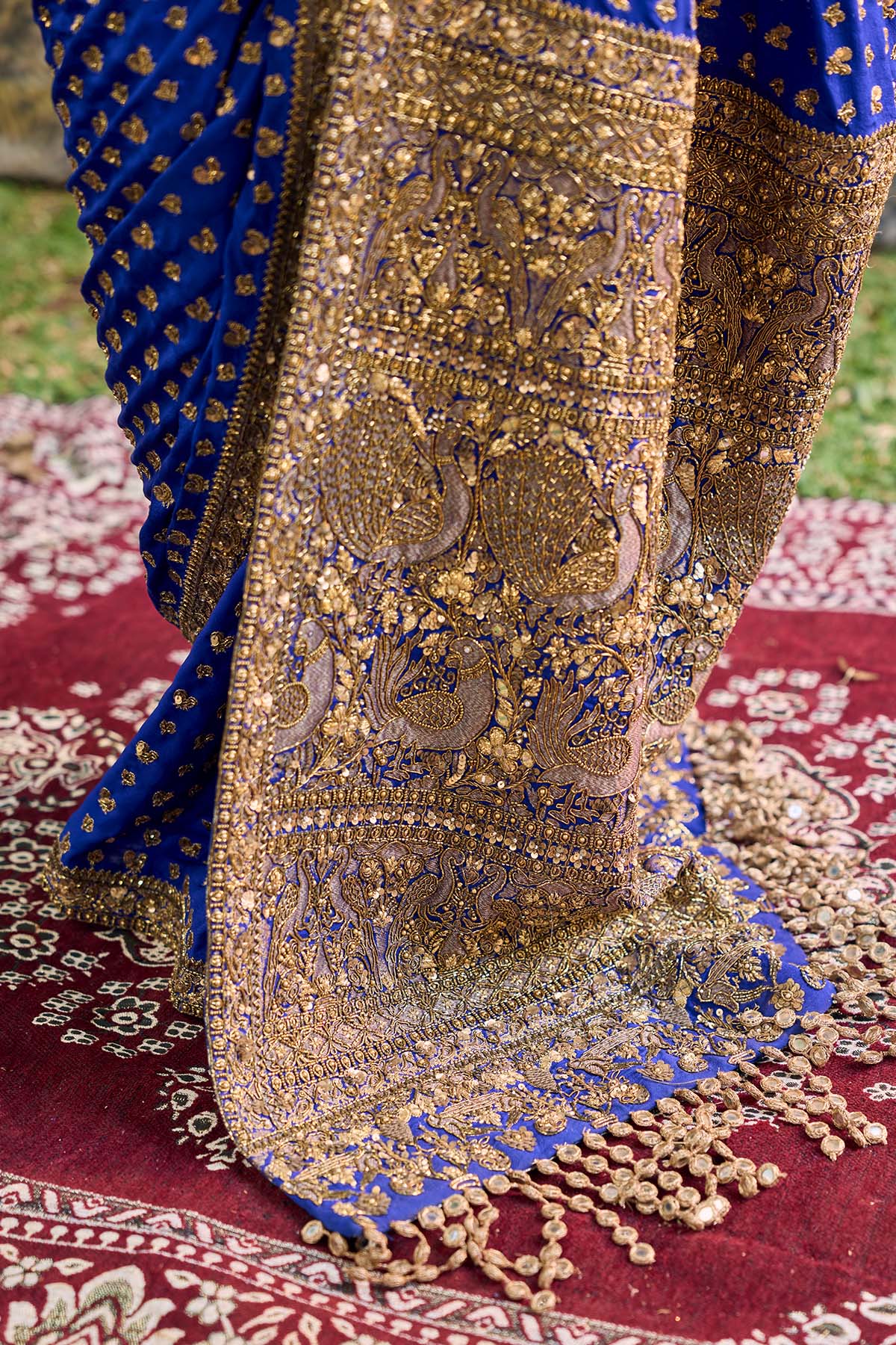 Neelpari Dabka Silk Saree Set