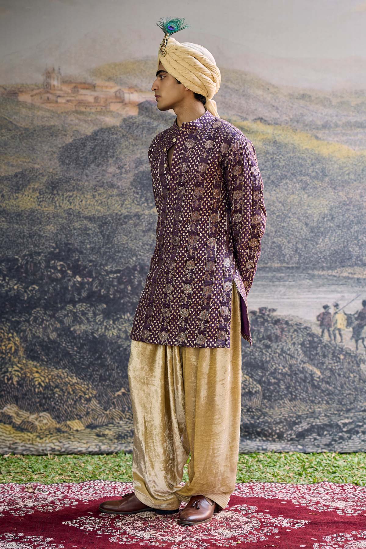 Baijanti Brocade Kurta Set