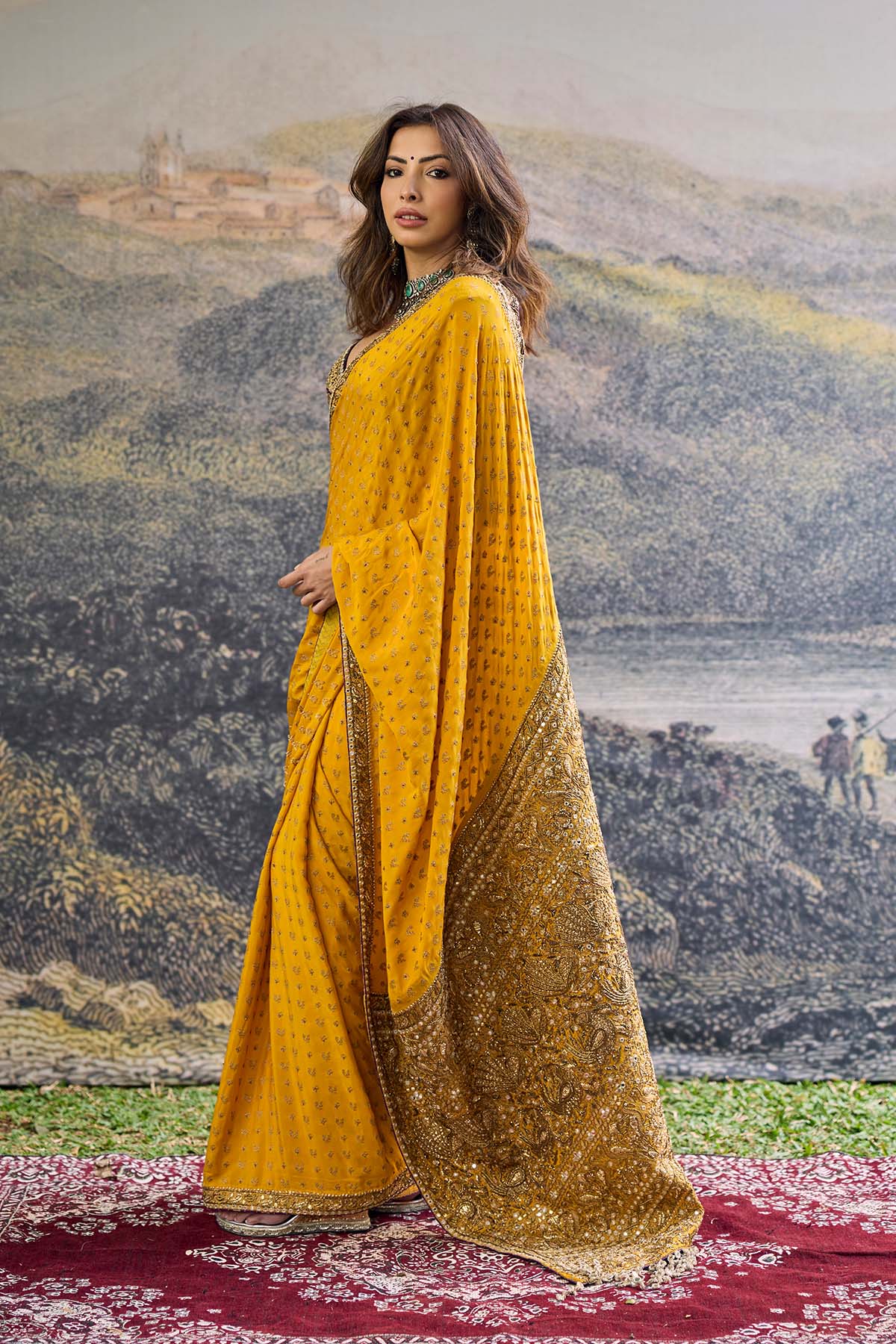 Pehr Crepe Saree Set