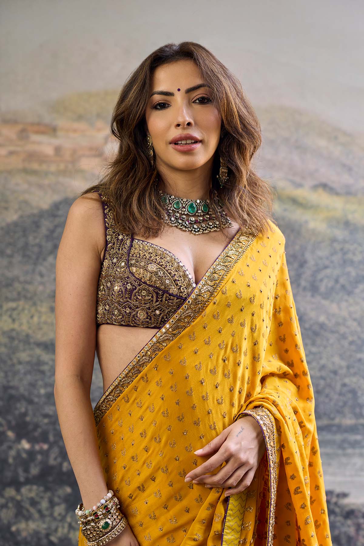 Pehr Crepe Saree Set