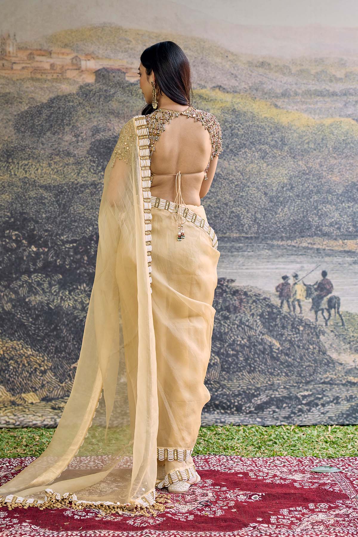 Kahani Jadau Organza Saree Set
