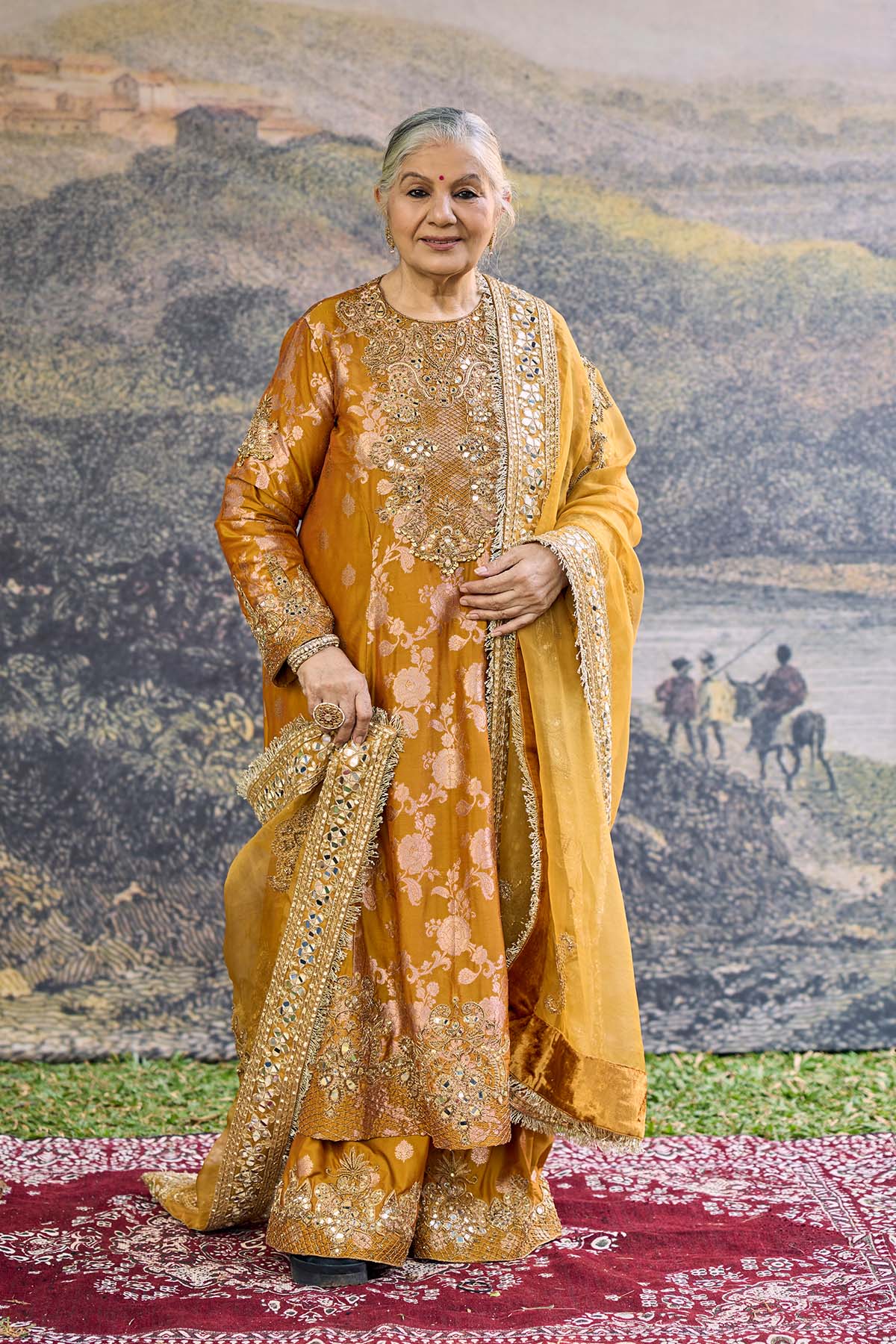 Sunehri Zari Sharara Set