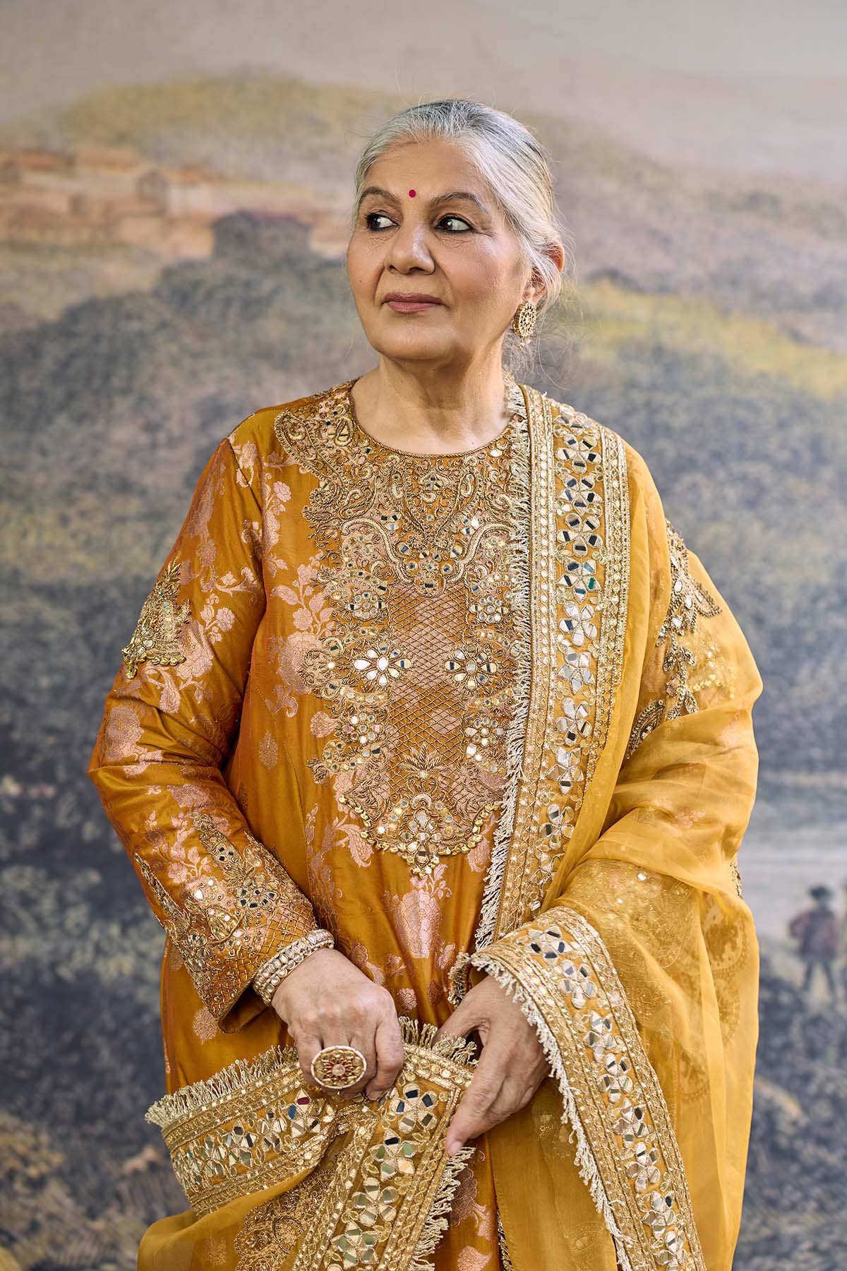 Sunehri Zari Sharara Set