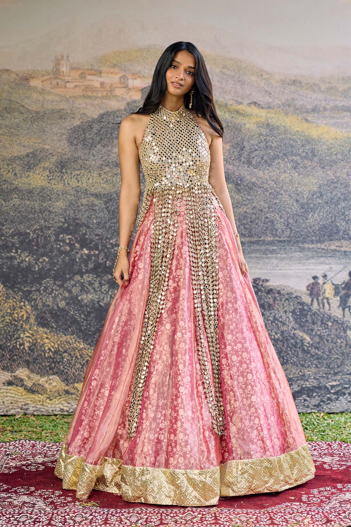 Gulbahar Mirror Lehenga Set