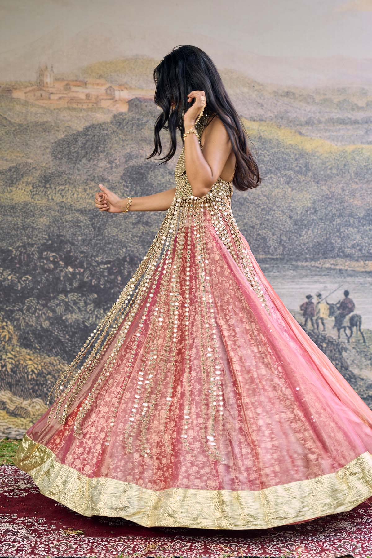 Gulbahar Mirror Lehenga Set