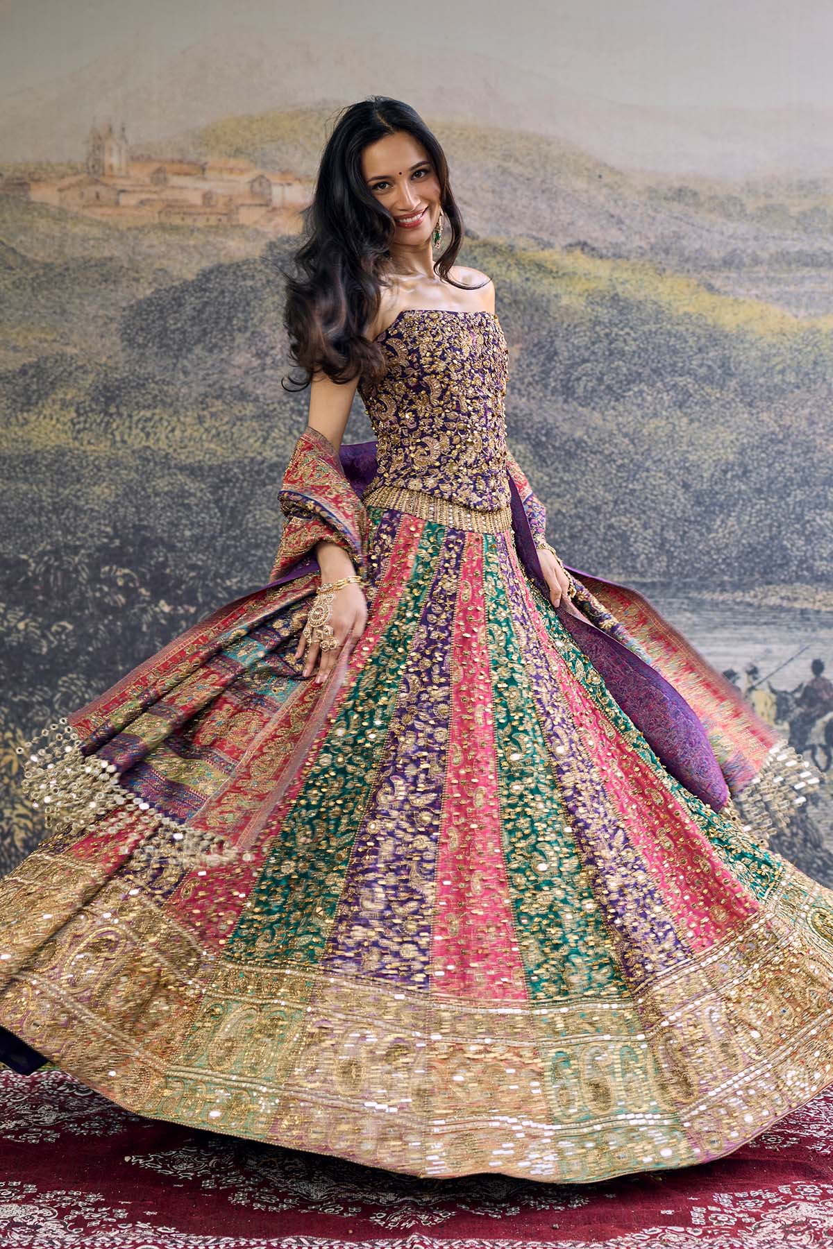 Rang Mahal Jamewar Lehenga Set