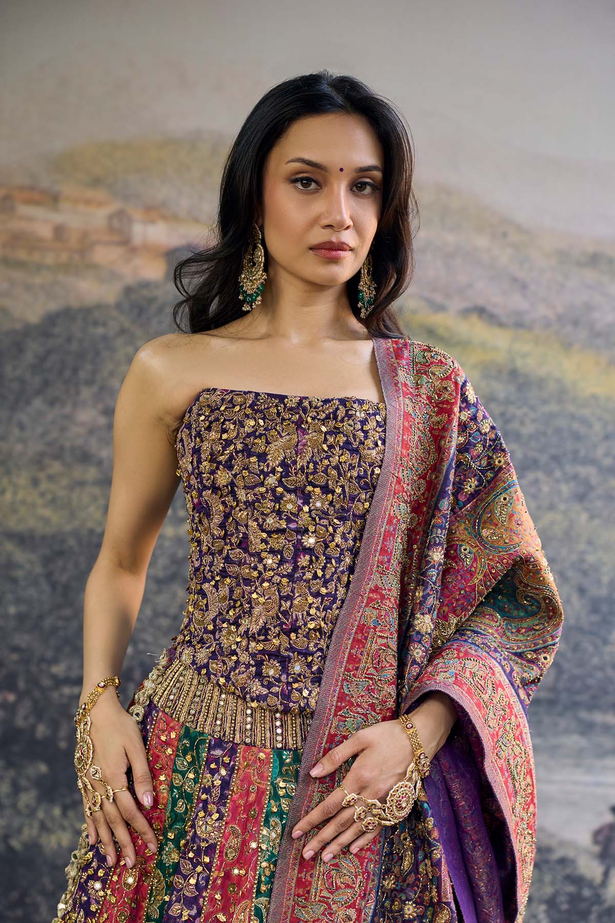 Rang Mahal Jamewar Lehenga Set