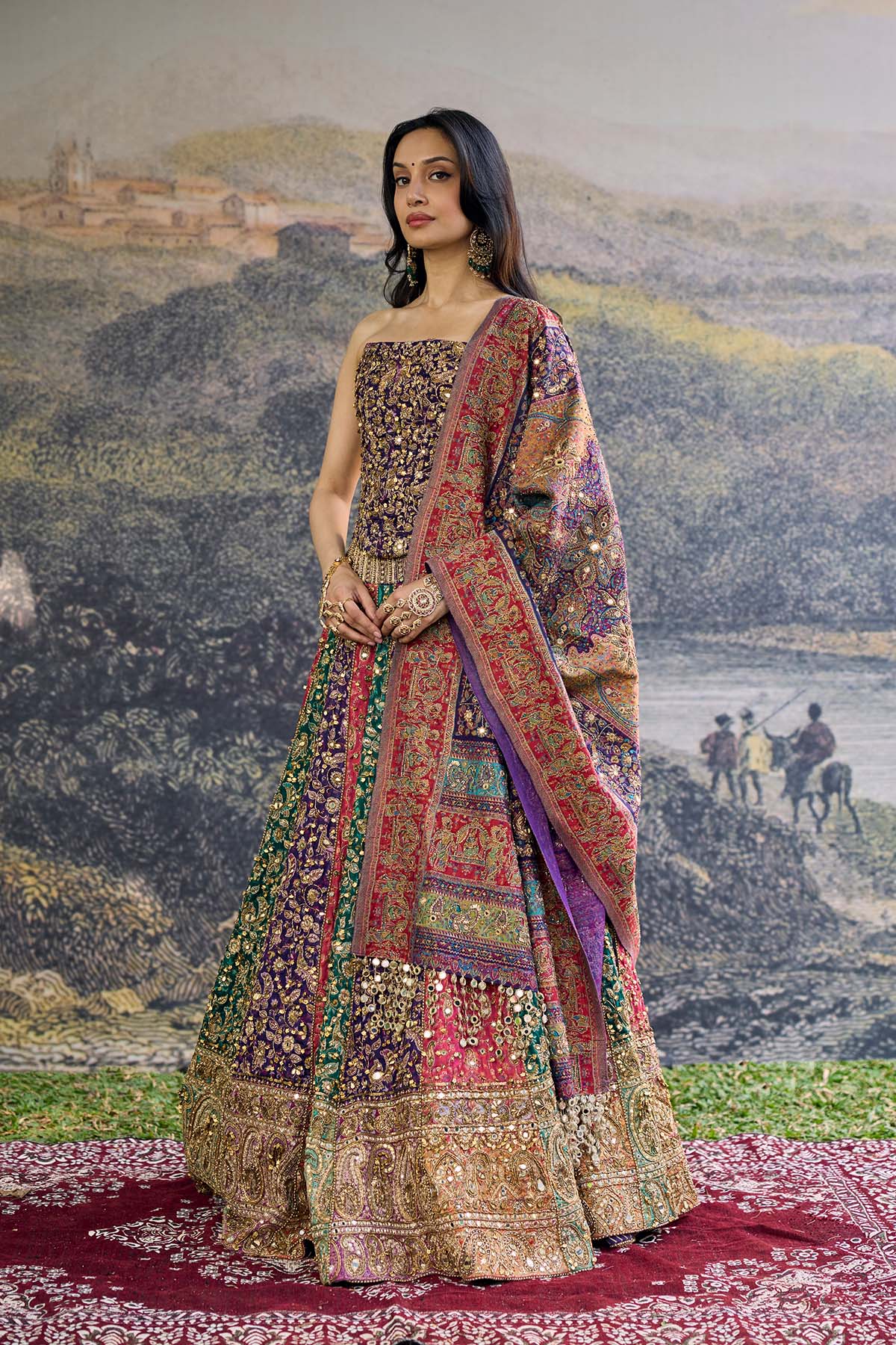 Rang Mahal Jamewar Lehenga Set