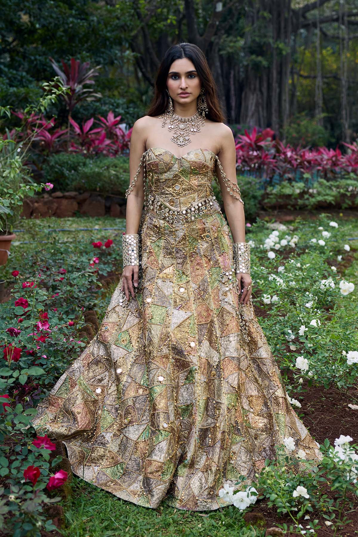 Gulnaar Gota Lehenga Set