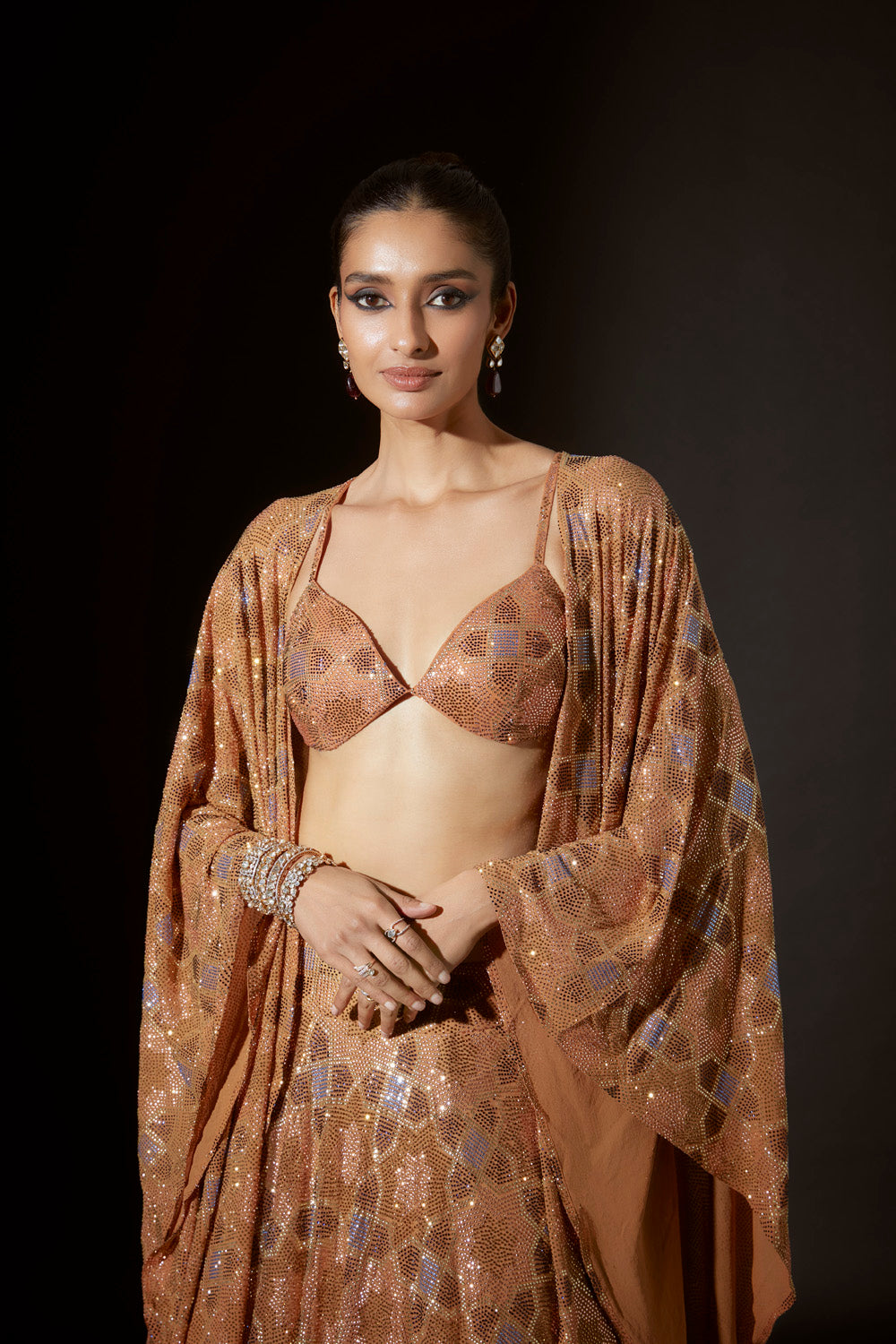 Mosaic Melody Lehenga Cape Set