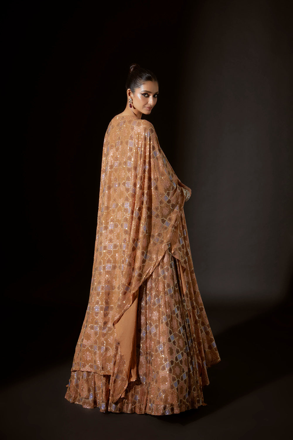 Mosaic Melody Lehenga Cape Set