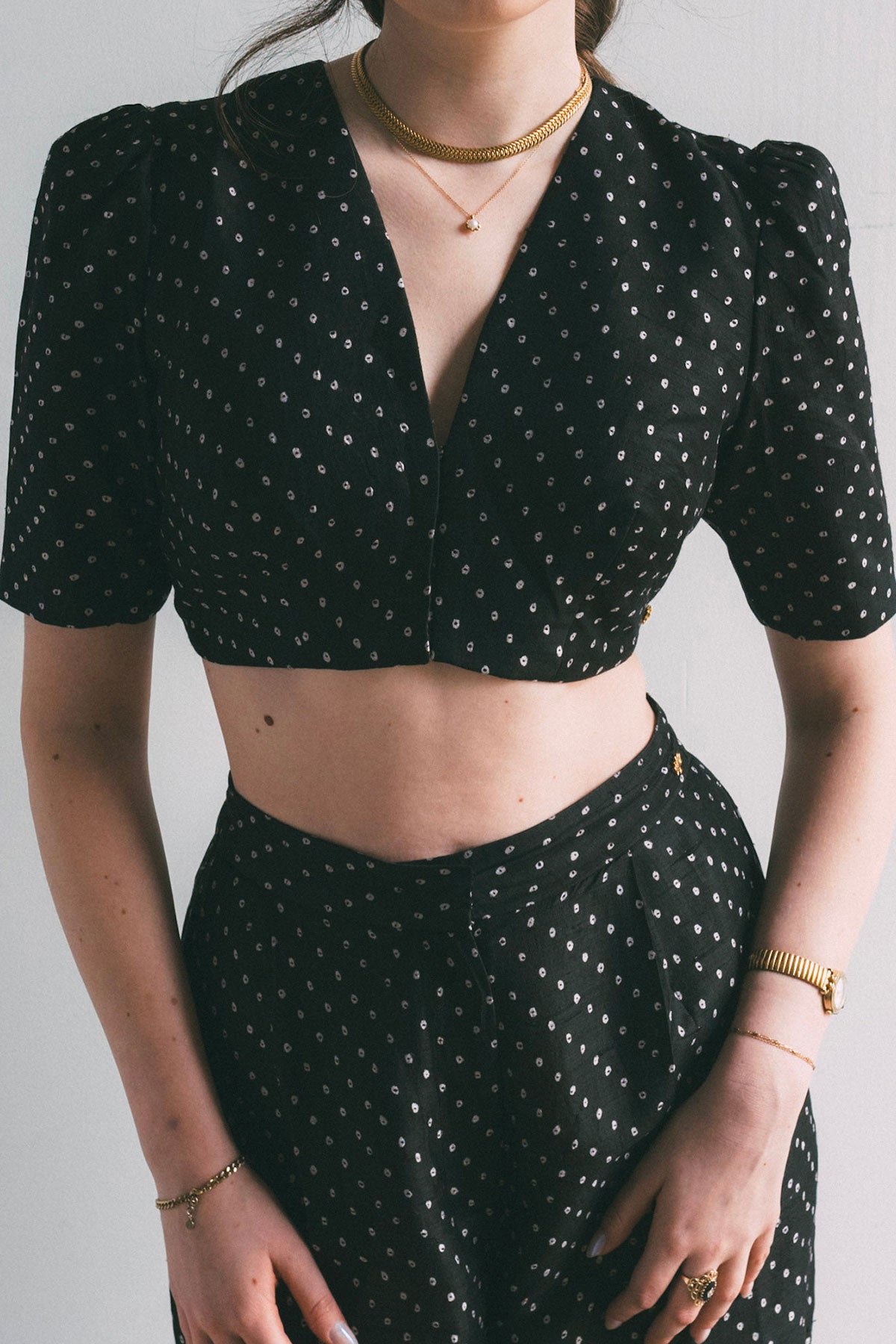 Ivory Pebble Bolero Top