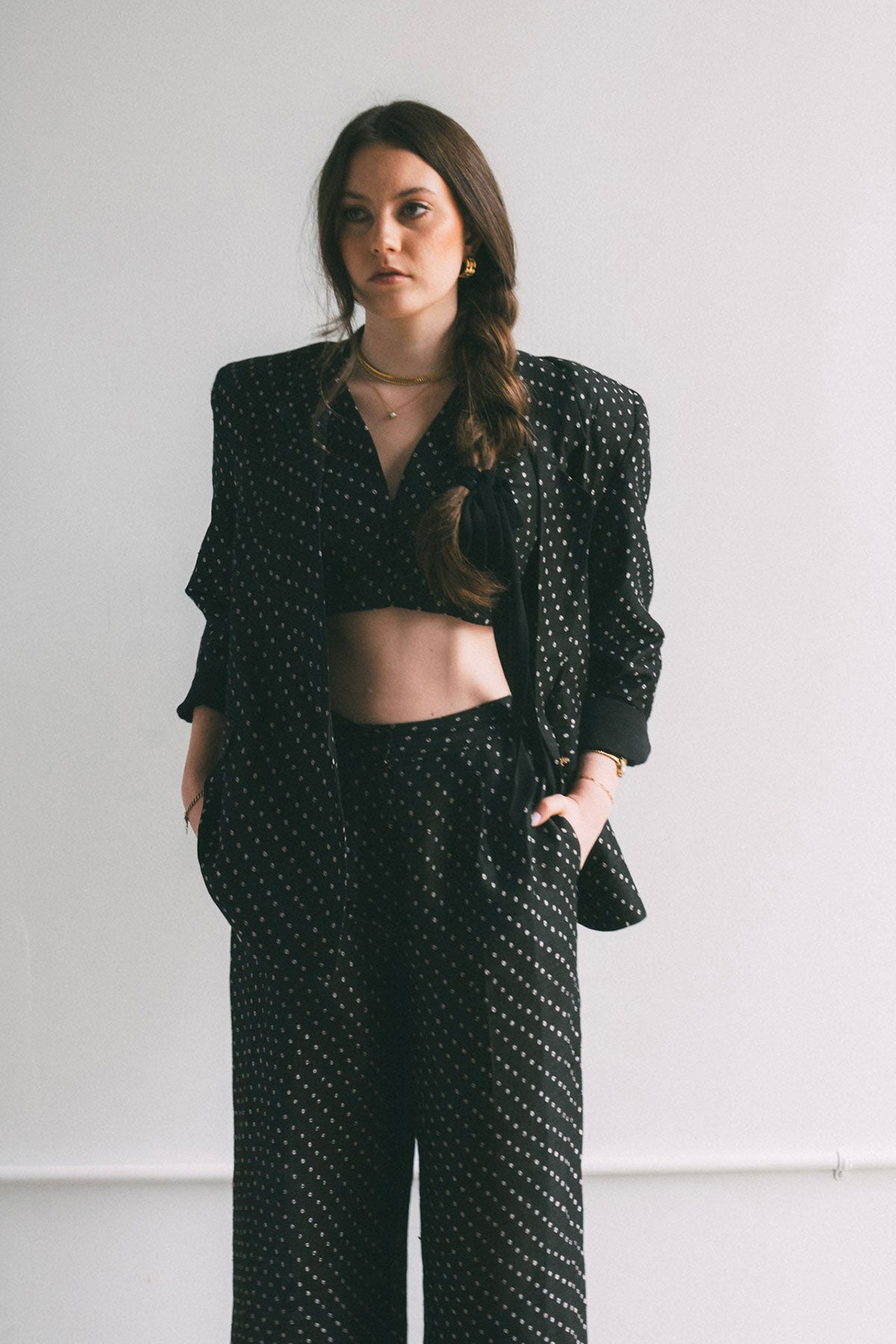 Ivory Pebble Bolero Top