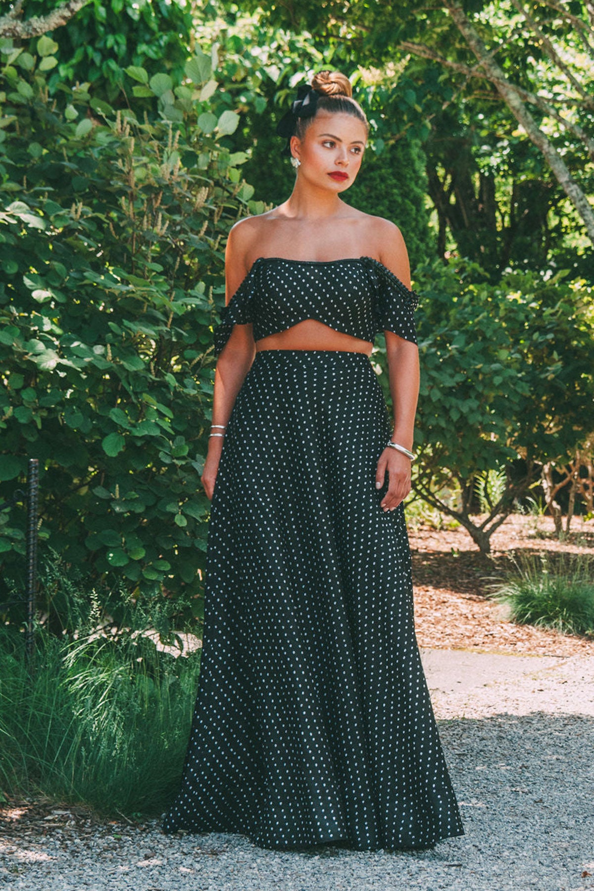 Ivory Pebble Flowy Skirt