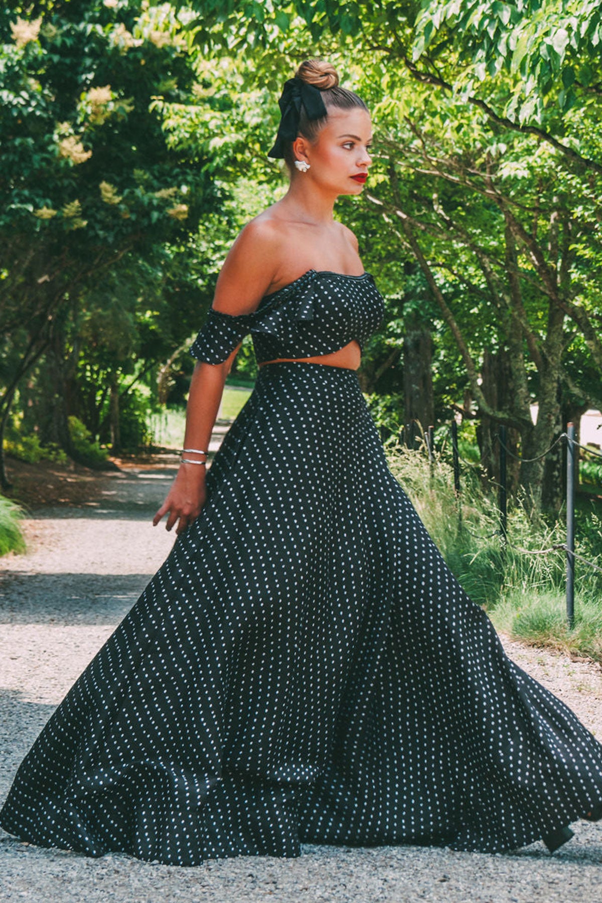 Ivory Pebble Flowy Skirt