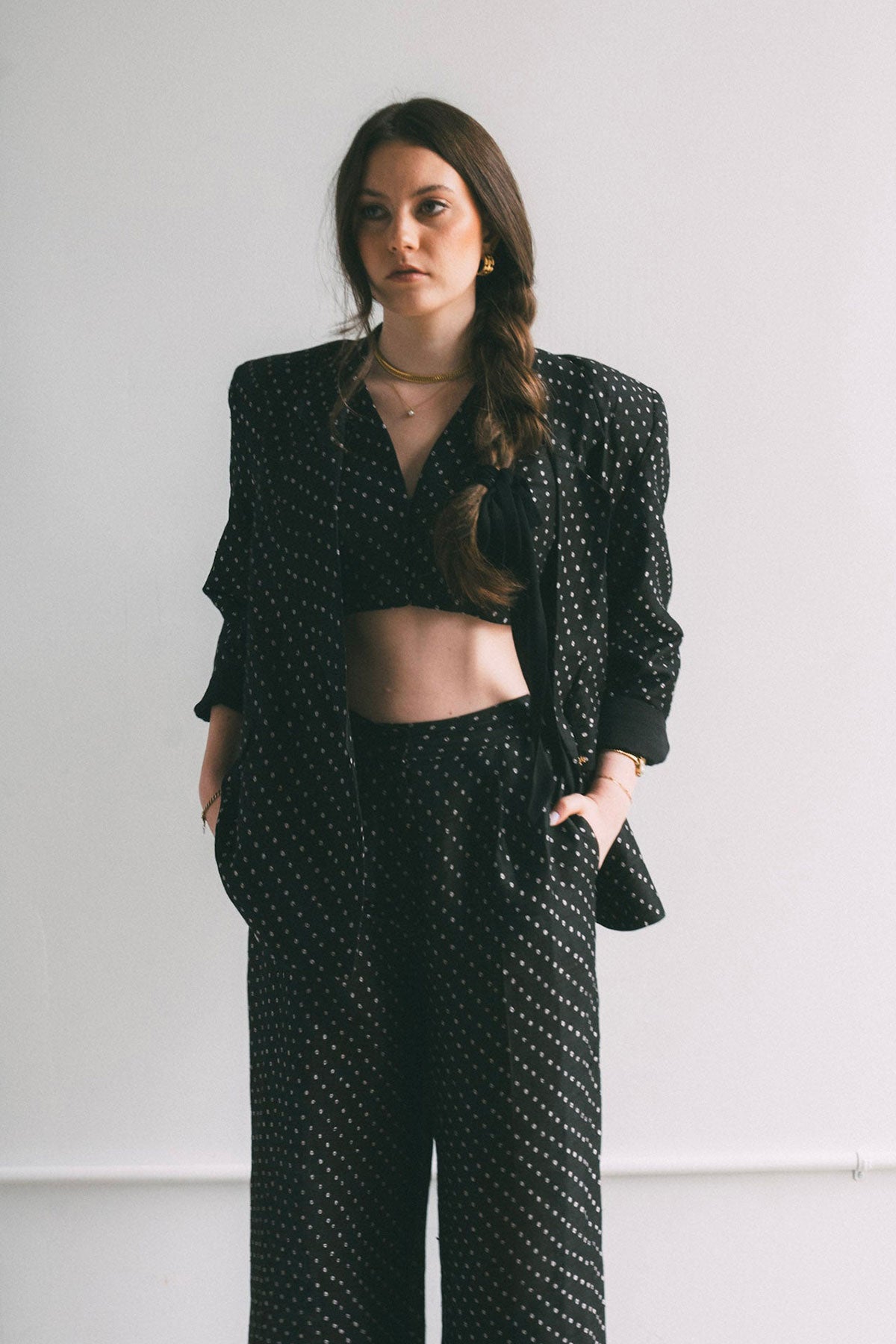 Ivory Pebble Trousers