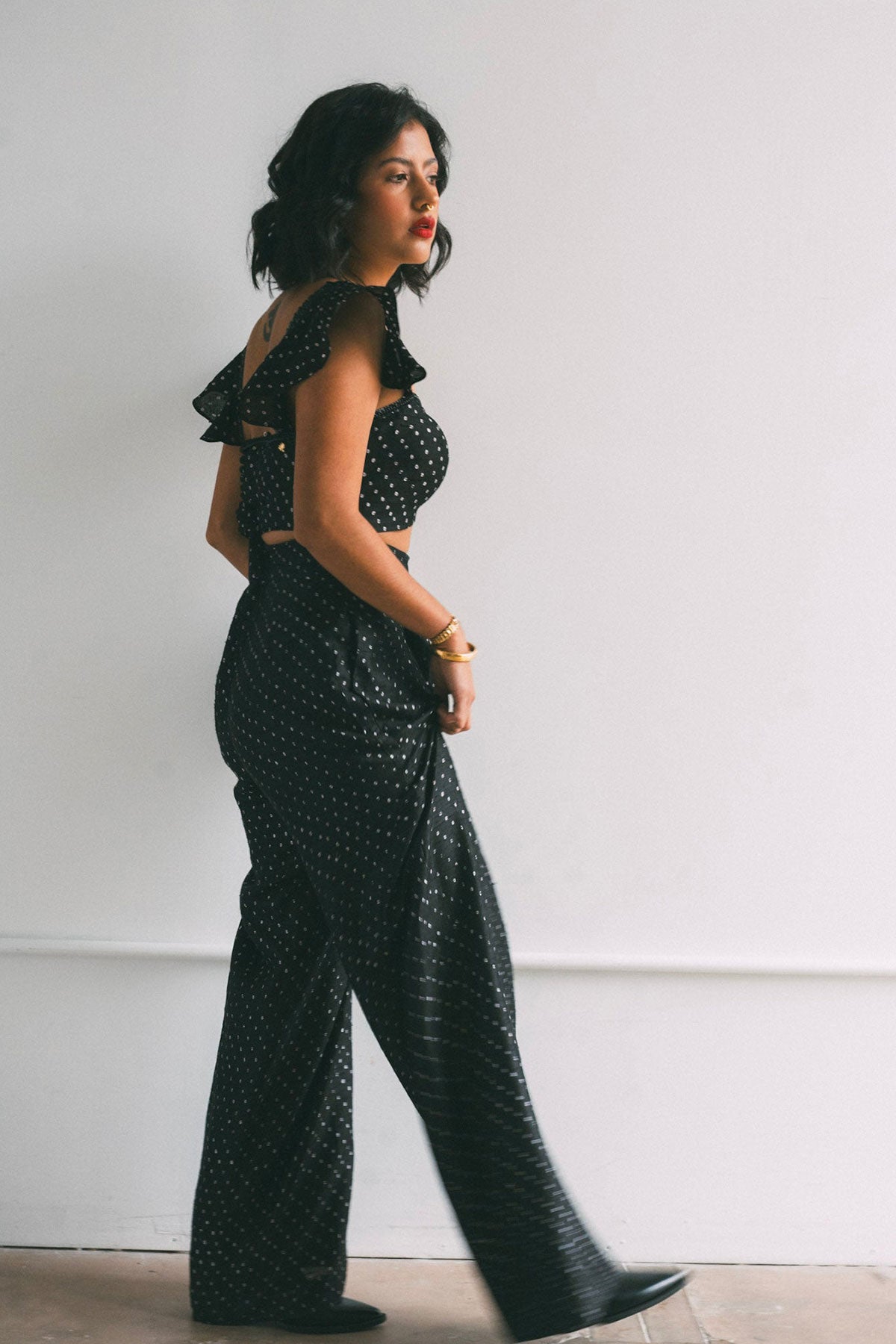 Ivory Pebble Trousers