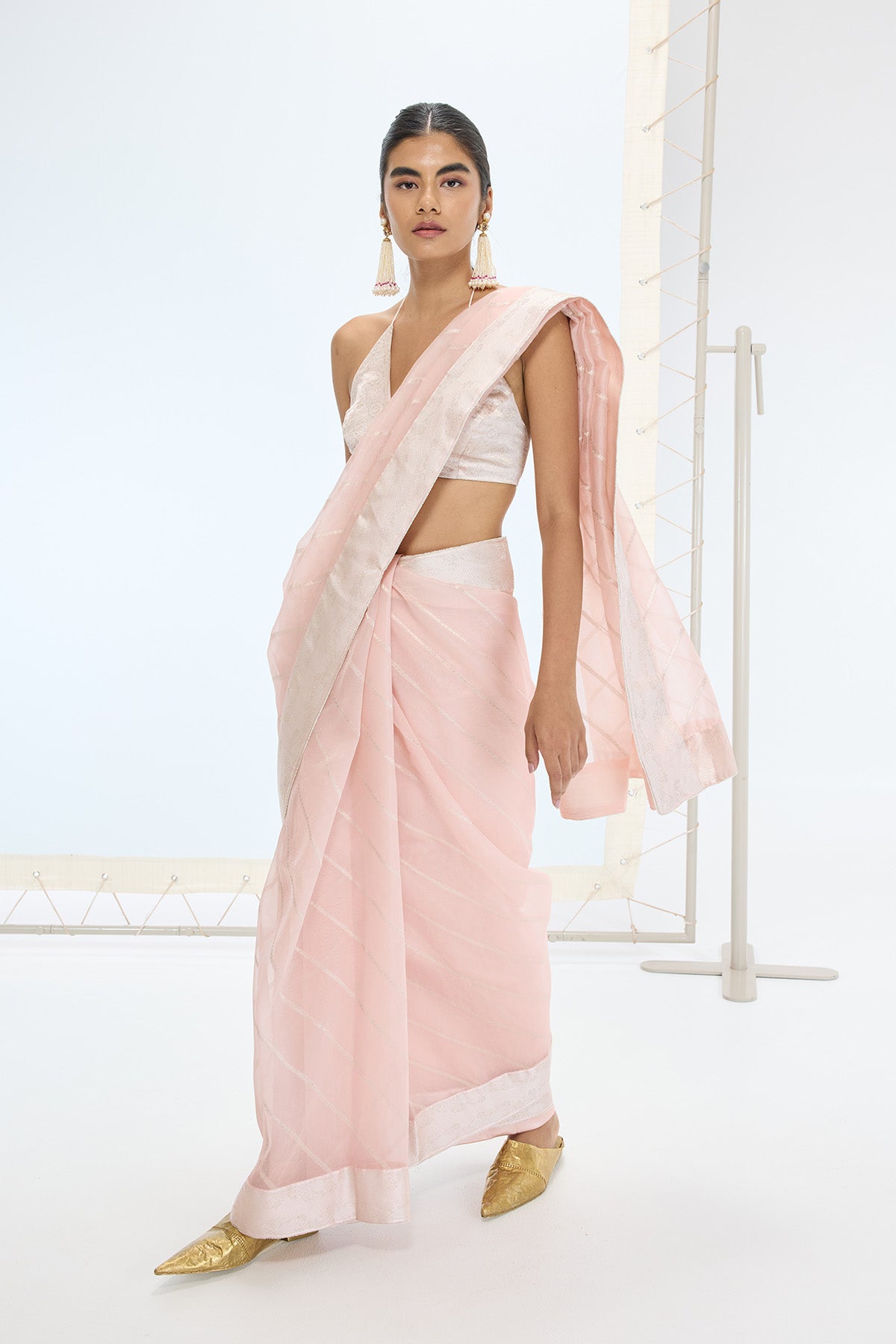 The Ivy Saree in Peach